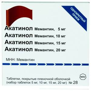 Акатинол Мемантин набор таблеток (5мг,10мг, 15мг, 20мг) 28 шт.
