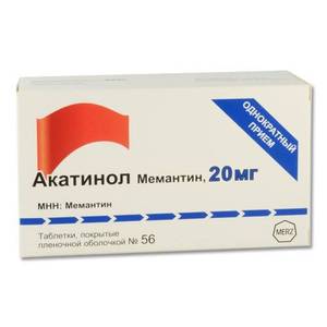 Акатинол Мемантин таблетки 20мг 56 шт.