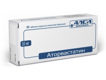 Аторвастатин 10мг №30 таблетки /Алси фарма/