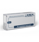 Аторвастатин 20 мг №30 таблетки /Алсі фарма/