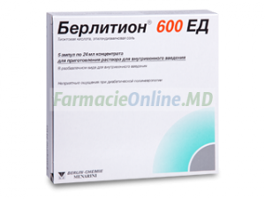 Берлітіон 600 концентрат для розчину 25мг/мл 24мл №5 ампули
