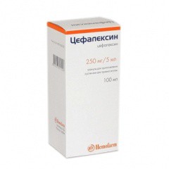 Цефалексин гранули для суспензії 250мг/5мл 40г