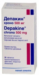 Депакин хроно 500 мг №30 таблетки