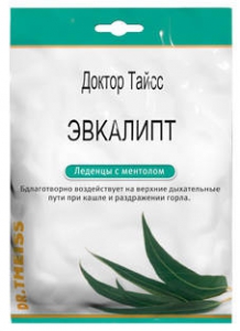 Доктор Тайсс льодяники евкаліпт з ментолом 50г