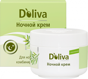 Доліва крем для обличчя нічний з керамідами 50мл