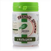 Дріжджі пивні з кальцієм №100 таблетки /Еко-плюс/