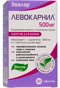 Эвалар Левокарнил-500 1,2г №30 таблетки