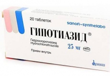 Гидрохлортиазид 25мг №20 таблетки