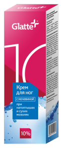 Глатте крем з сечовиною для ніг при натоптишах і сухих мозолях 10% сечовини 75мл