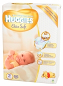 Хаггіс підгузники Elite Soft (2) 4-7кг 66шт