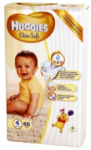 Хаггис подгузники Elite Soft (4) 8-14кг 66шт