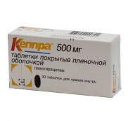 Кеппра 500 мг №30 таблетки