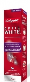 Колгейт паста зубна Optic White відбілювання і відновлення 75мл
