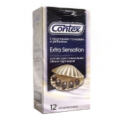 Контекс презервативи Extra Sensation з великими точками і ребрами 12шт