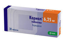 Кориол 6,25мг №30 таблетки