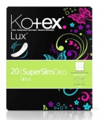 Котекс прокладки ежедневные lux super slim deo 20шт