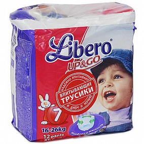 Либеро трусики Up&go 16-26кг extra large plus 12шт