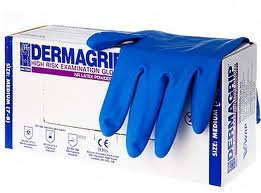 Перчатки Dermagrip High Risk нестерильные повышенной прочности неопудренные (р.L) 25 пар